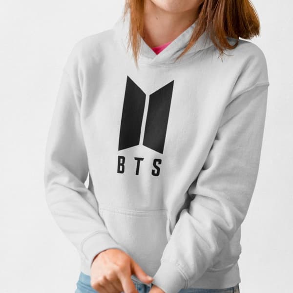 BTS stil grå huvtröja barn K-pop SUGA sweatshirt tröja t-shirt