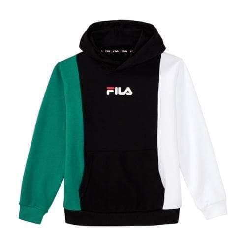 FILA Kids TAHAN Hettegenser- Black-bright white-shady glade