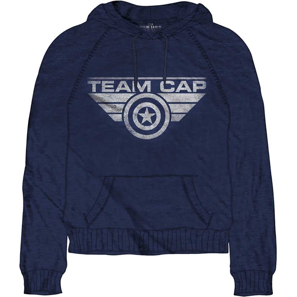 Marvel Comics Unisex Pullover Hoodie: Captain America Civil War Team Cap (Medium)