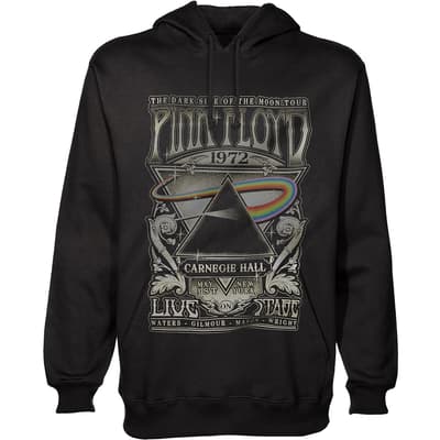 Pink Floyd Unisex Pullover Hoodie: Carnegie Hall Poster (Large)