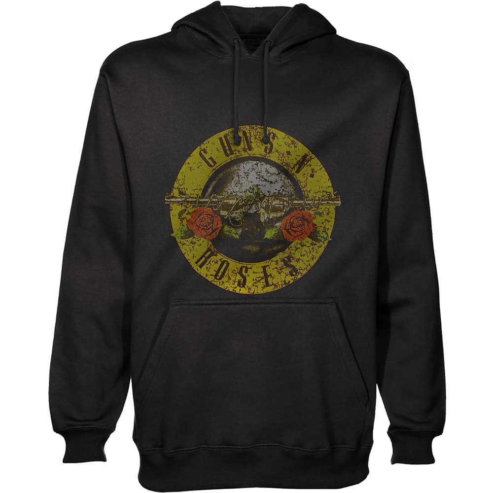 Guns N' Roses Unisex Pullover Hoodie: Distressed Classic Logo (X-Large)