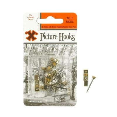 X No 1 Picture Hook & Pins (Pack of 5)