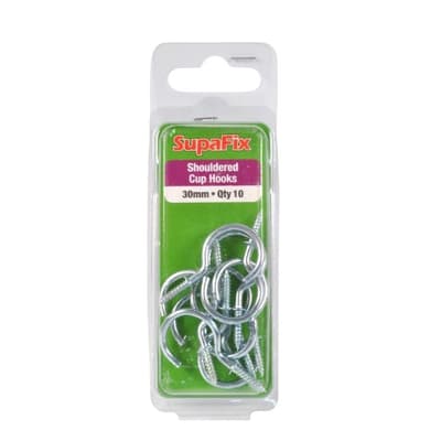 SupaFix Shouldered Cup Hooks (Pack Of 10)