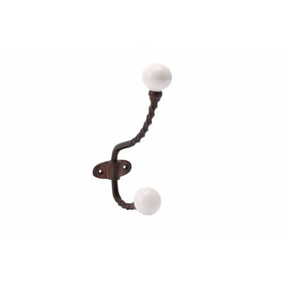 CGB Giftware Twisted Wall Hook With Ceramic Ball