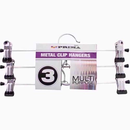 Prima Multi-Purpose Metal Clip Hangers (Pack Of 3)