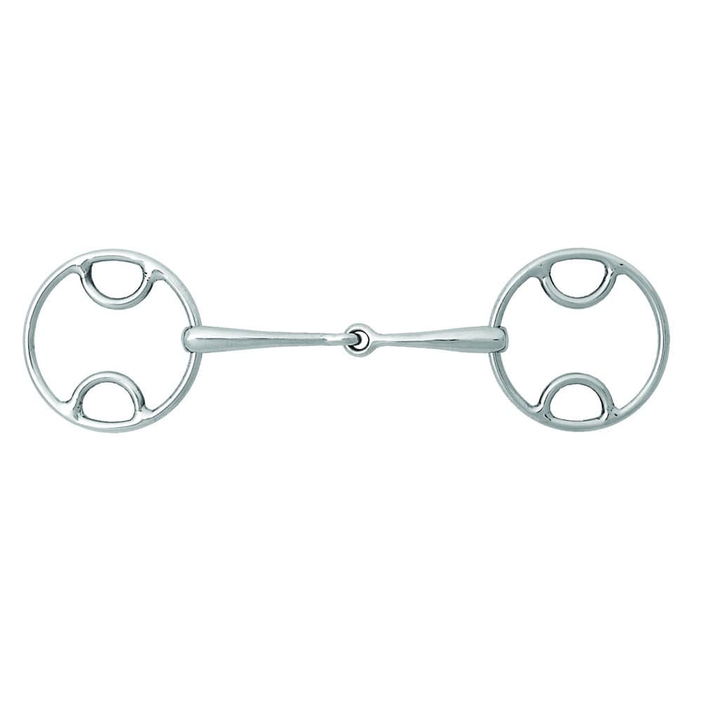 Korsteel Rostfritt stål fogat Beval Loose Ring Snaffle Bit