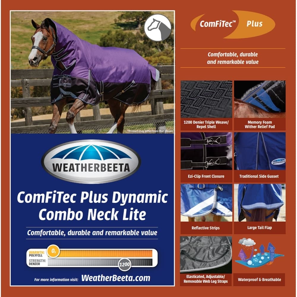 Weatherbeeta Comfitec Plus Lite Dynamic Combo Neck Turnout Rug