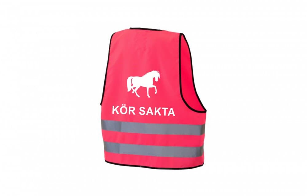 Reflexväst Häst Kör Sakta