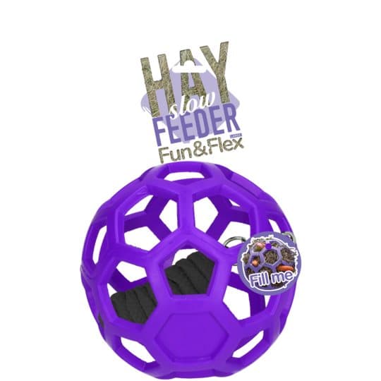 Hay Slowfeeder hauska ja taipuva 20 cm punainen - Syötä heinää hitaasti ja torju ikävystymistä. Violetti