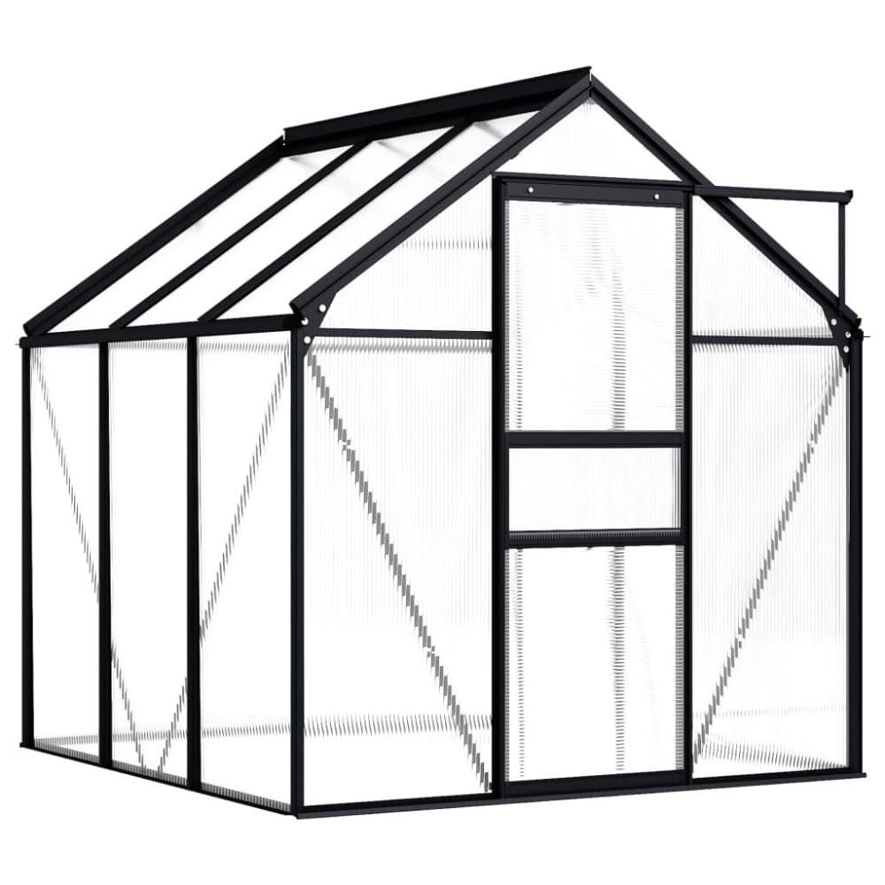 vidaXL Drivhus antrasitt aluminium 3,61 m²