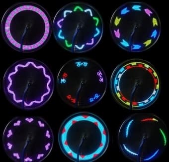 Cykellyse hjul - Effektfull med 30 LED effekter