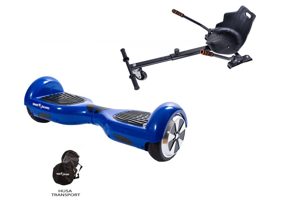Pakke Hoverboard Regular Blue 6.5 tommer + HoverKart, Smart Balance™ Premium Brand, 700 W strøm