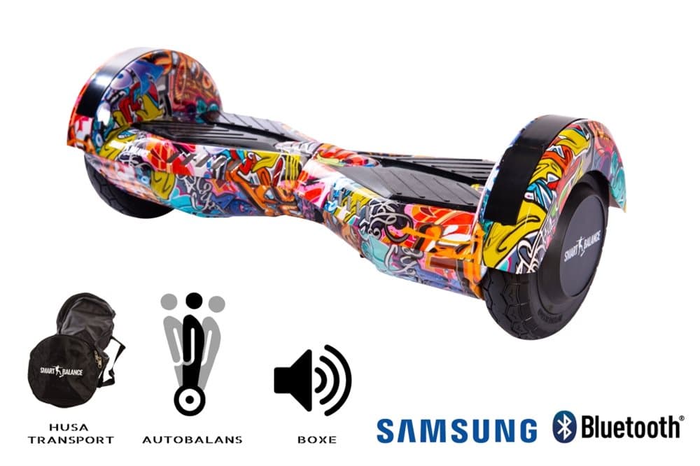 Hoverboard Smart Balance™ Premium Brand, Transformers HipHop Orange, 6.5 tums Bluetooth, Samsung-batteri, Bärväska, 700 W ström, lysdioder