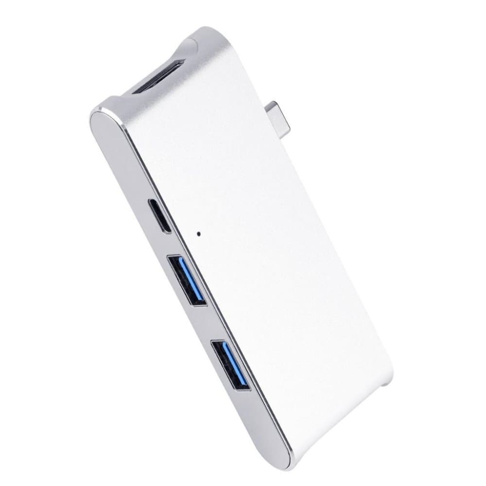 USB-C multihub/minneskort adapter med pass-through laddning