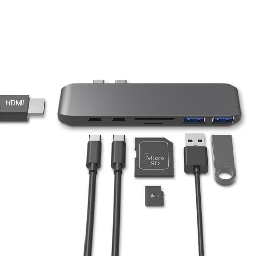 USB C Combo Hub , Support 4K HDMI ,Thunderbolt 3,USB 3.0,Type C Charging