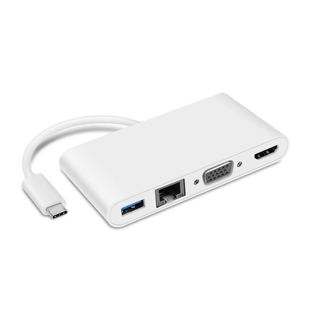 4 in 1 - USB-C to HDMI/VGA/Gigabit Ethernet/USB 3.0 hub