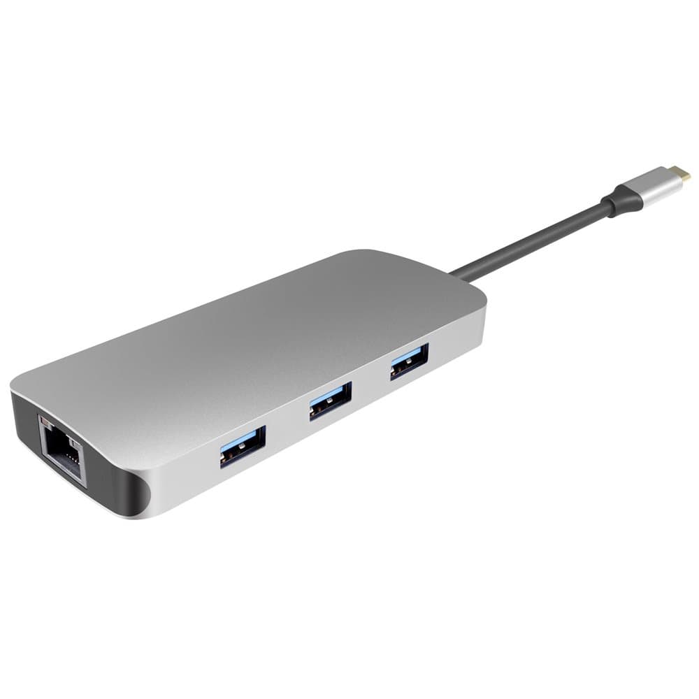 9in1 USB-C hubb - HDMI 4K/30Hz, RJ 45 Ethernet, USB3.0, PD