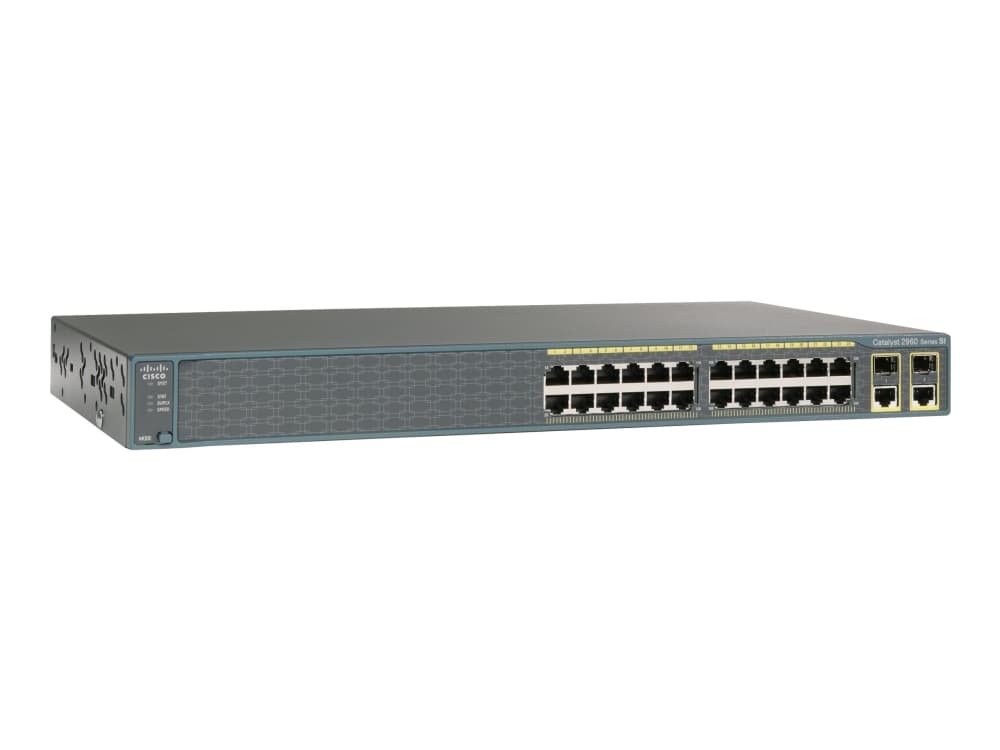 Cisco Catalyst 2960-Plus 24TC-S - Switch - Administrerad - 24 x 10/100 + 2 x kombinations-Gigabit SFP - rackmonterbar