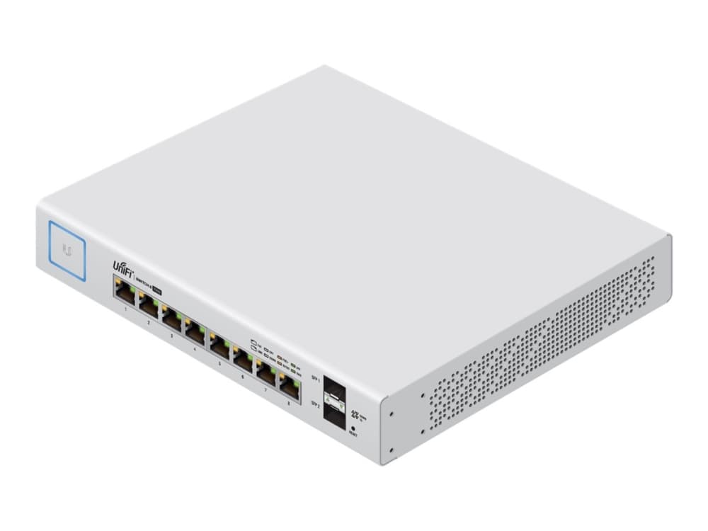 Ubiquiti UniFi Switch US-8-150W - Switch - Styrt - 8 x 10/100/1000 (PoE+) + 2 x Gigabit SFP - stasjonær - PoE+