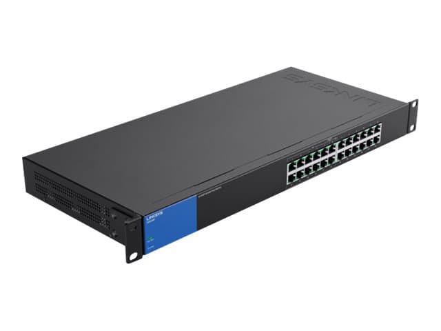 Linksys Business LGS124P - Switch - ikke-styrt - 12 x 10/100/1000 (PoE+) + 12 x 10/100/1000 - rackmonterbar - PoE+ (120 W) - AC 100/230 V
