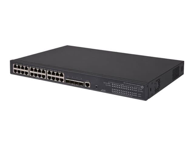 HPE 5130-24G-PoE+-4SFP+ EI - Switch - L3 - Styrt - 24 x 10/100/1000 + 4 x 10 Gigabit Ethernet / 1 Gigabit Ethernet SFP+ - rackmonterbar - PoE+ (370 W