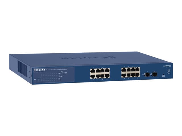 NETGEAR GS716T 16-Port Gigabit Smart Managed Switch - Switch - L3 Lite - Styrt - 16 x 10/100/1000 + 2 x Gigabit SFP - stasjonær, rackmonterbar