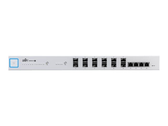 Ubiquiti UniFi Switch US-16-XG - Switch - Administrerad - 12 x 10 Gigabit SFP+ + 4 x 10 Gigabit Ethernet - skrivbordsmodell, rackmonterbar - Växelstr