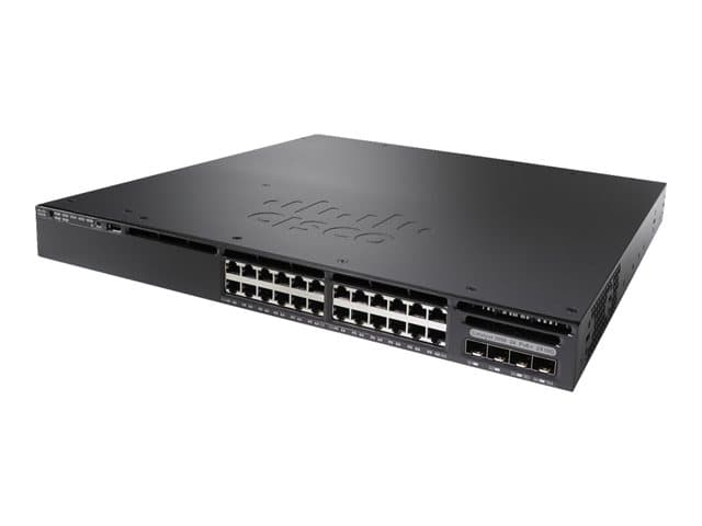 Cisco Catalyst 3650-24PD-L - Switch - Administrerad - 24 x 10/100/1000 (PoE+) + 2 x 10 Gigabit SFP+ - skrivbordsmodell, rackmonterbar - PoE+ (390 W)