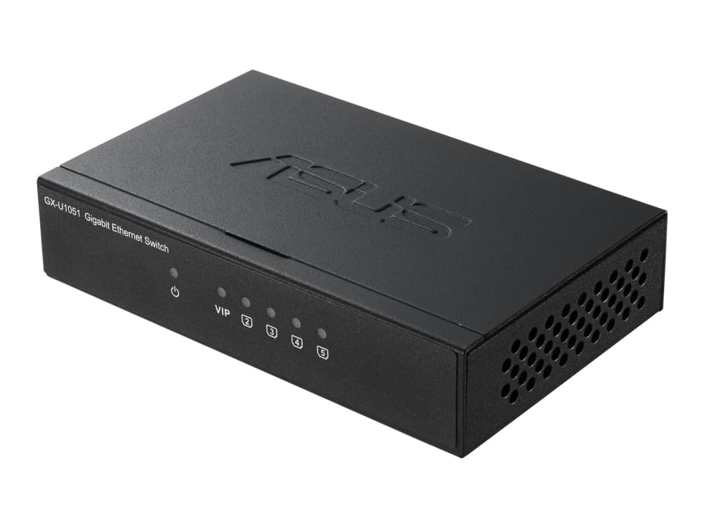 ASUS GX-U1051 - Switch - ikke-styrt - 5 x 10/100/1000 - stasjonær, veggmonterbar