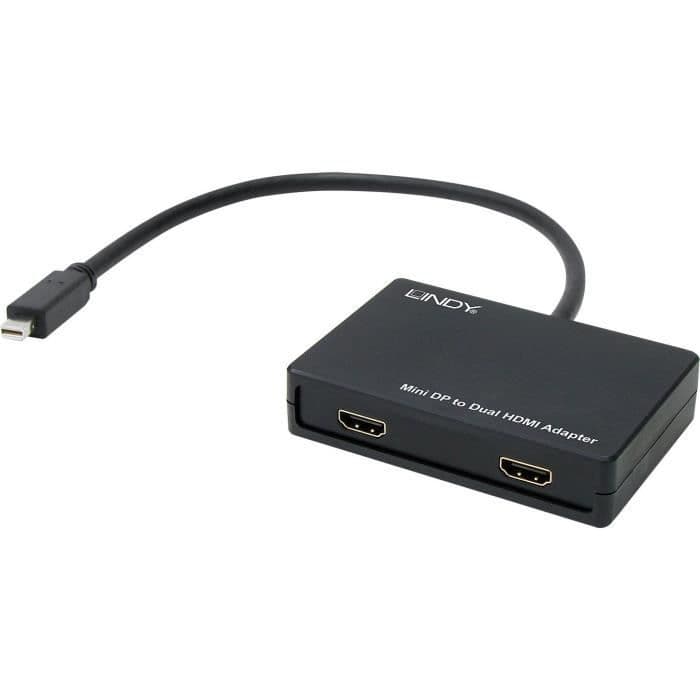LINDY Adapter aktiv mini DP til 2x HDMI