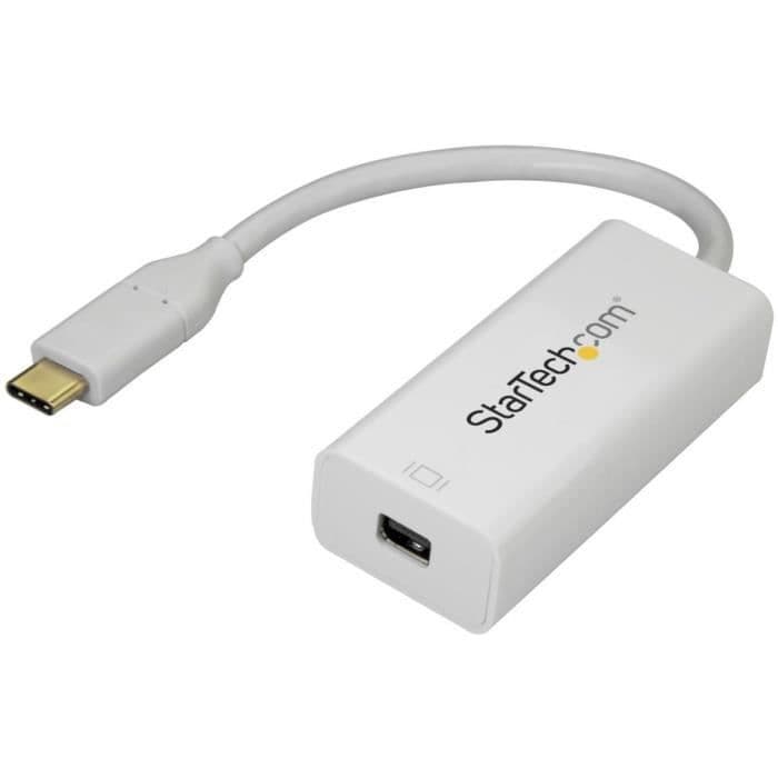 StarTech.com USB-C til Mini DisplayPort 4K 60 Hz adapter - USB Type-C til mDP-konverter i hvidt (CDP2MDP)