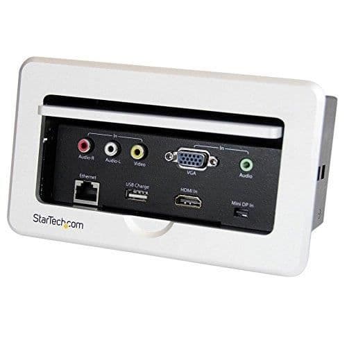 STARTECH.COM Tilslutningsboks til mødebord - HDMI / VGA / Mini DP til HDMI-udgang med hurtigopladning USB-port