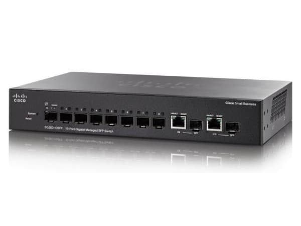 Cisco Small Business SG350-10SFP, Administreret, L2/L3, Stativ-montering, 1U