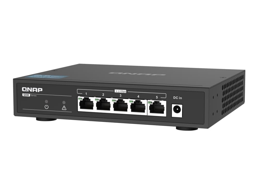 QNAP QSW-1105-5T - Switch - ohanterad - 5 x 10/100/1000/2.5G - skrivbordsmodell