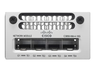Cisco C3850-NM-4-10G=, 10 Gigabit Ethernet, Nopea Ethernet, Gigabitti Ethernet, 10,100,1000,10000 Mbit/s, 1000BASE-T,100BASE-T,10BASE-T,10GBASE-T, Ci