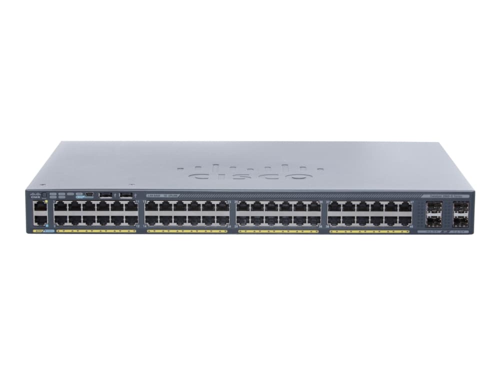 Cisco Catalyst 2960X-48TS-L - Switch - Styrt - 48 x 10/100/1000 + 4 x Gigabit SFP - stasjonær, rackmonterbar