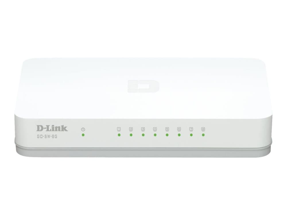 D-Link GO-SW-8GE - Switch - ikke-styrt - 8 x 10/100/1000 - stasjonær