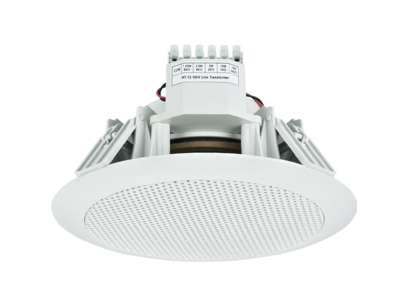 Monacor EDL-155 ELA-indbygningshøjtaler 15 W 100 V Hvid 1 stk