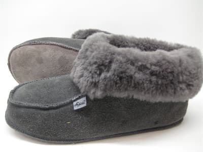 Pälstofflor Axelda Art 3304 Grå (asfalt) Fårskinnstofflor Toffel