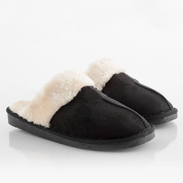 Varma och bekväma tofflor Svart och Brun