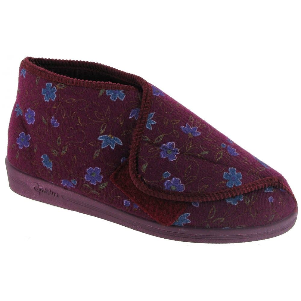 Comfylux Mull Touch Fastening Bootee / Damtofflor / Ladies Bootee