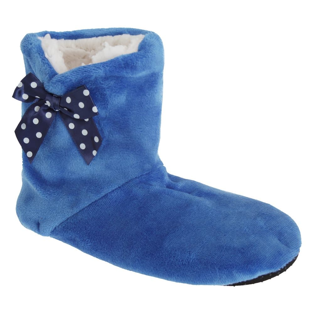 Kvinnors / dam Bow Detail Super Soft Bootee Tofflor