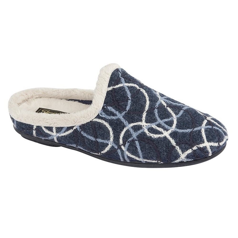 Sleepers Womens/Ladies Katie Knitted Patterned Mule Slippers