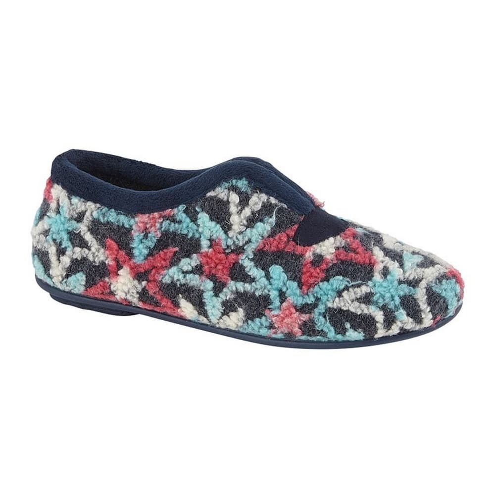 Sleepers Womens/Ladies Edwina Knitted V Throat Slipper