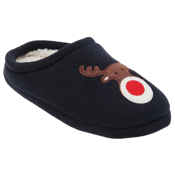 Womens/Ladies Christmas Rudolph Mule Slippers