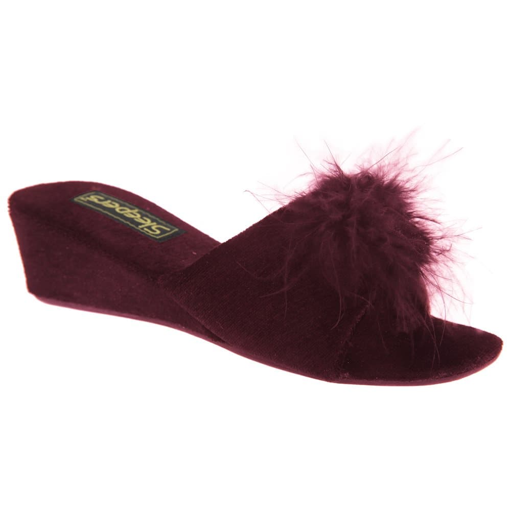 Sleepers Anne Jeweled Rosette Boa Mule tofflor för kvinnor / damer