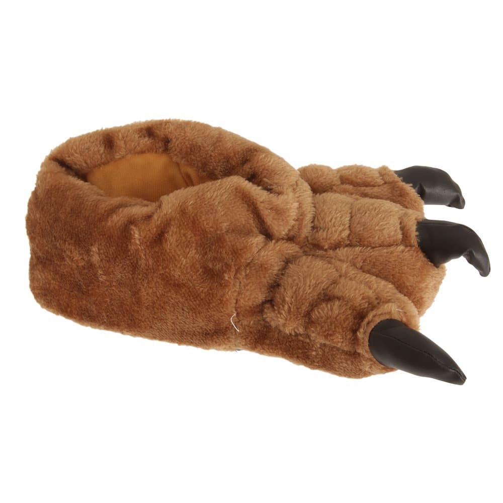 Mens Plush Monster Paw Novelty Slippers