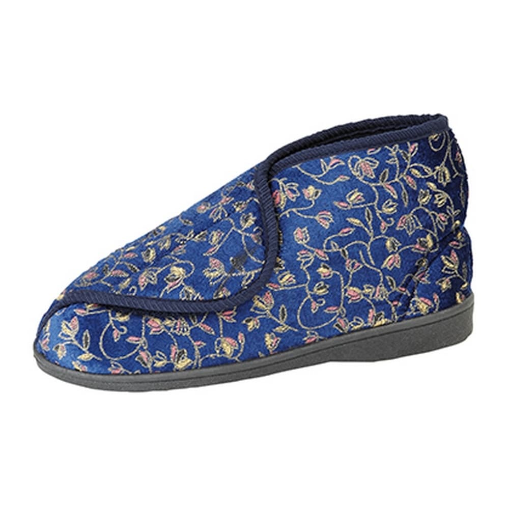Zedzzz Womens/Ladies Geraldine Touch Fastening Floral Bootee Slippers