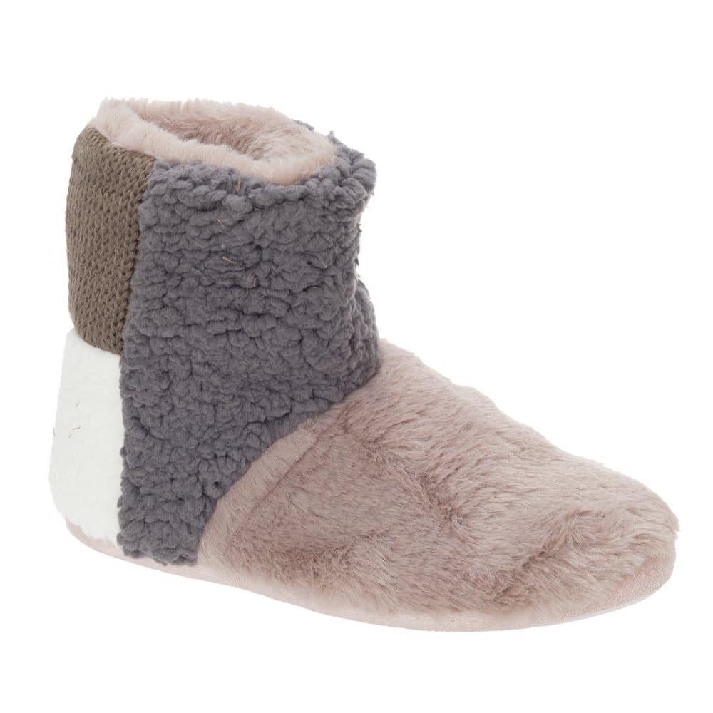 Slumberzzz Womens/Ladies Patchwork Bootee Slippers