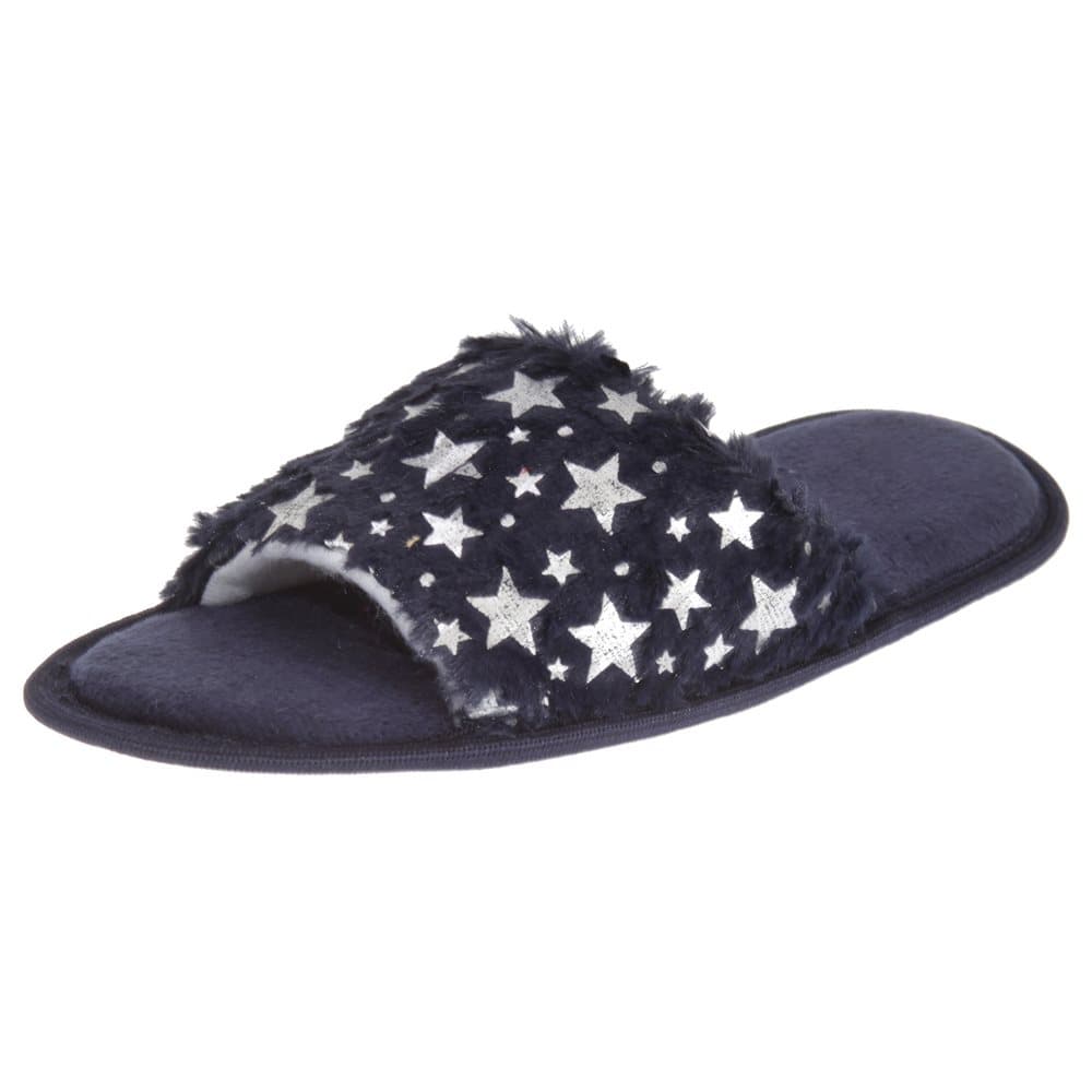 Forever Dreaming Womens/Ladies Star Pattern Memory Foam Slip On Slippers